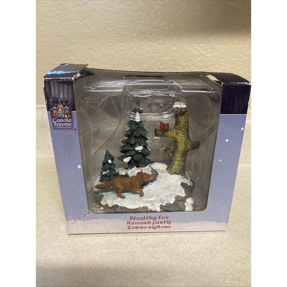 Lemax Carole Town Stealthy Fox Cardinal Christmas Village Holiday Figurine 13352